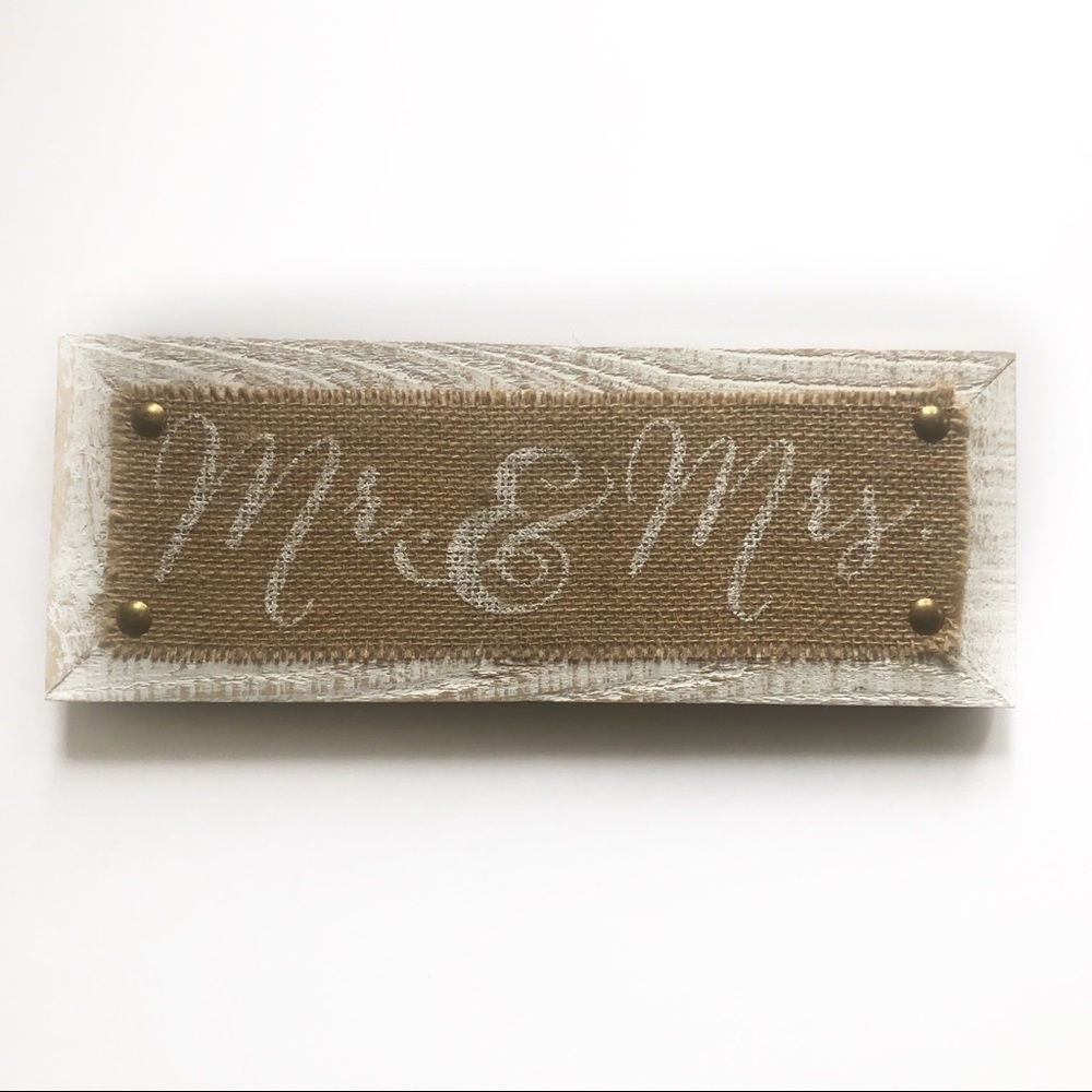Mr. & Mrs. Wedding or Home Decor Sign